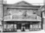 A black and white photo of the Revue Cinema in 1942.