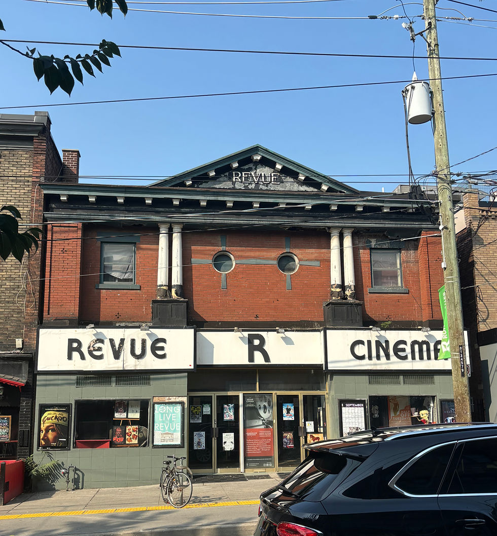A photo of the Revue Cinema in 2024.