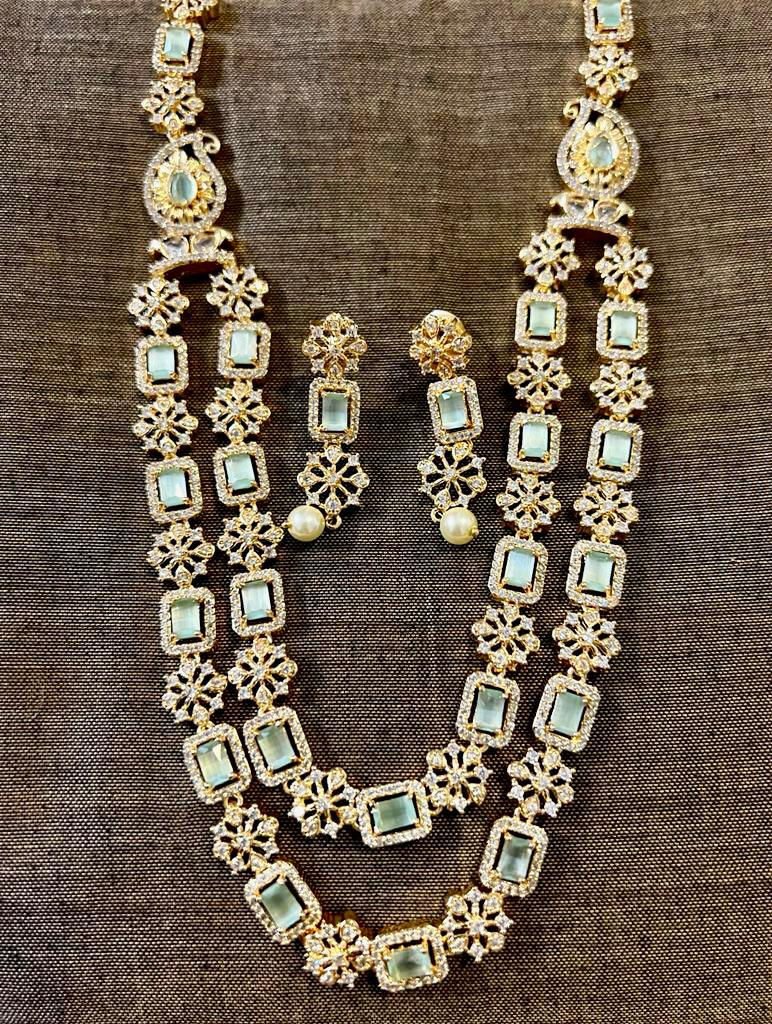 Thumbnail: SOLD Teal Color Stone Necklace