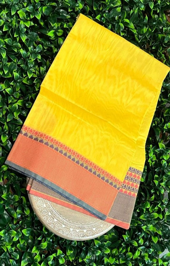 Thumbnail: SOLD Yellow Cotton Saree