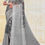 Thumbnail: Silver Brasso Chiffon Silk Saree