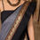 Thumbnail: SOLD Traditional Narayanpet Grey Cotton Saree