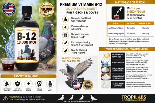 vitamin b12 injection for rooster B-12 Liquid 10,000 MCG Supplement Poultry Birds, Chickens, Hens, Per ounce of pure Size:500 mL Vitamine B12 : bienfaits Made in Canada