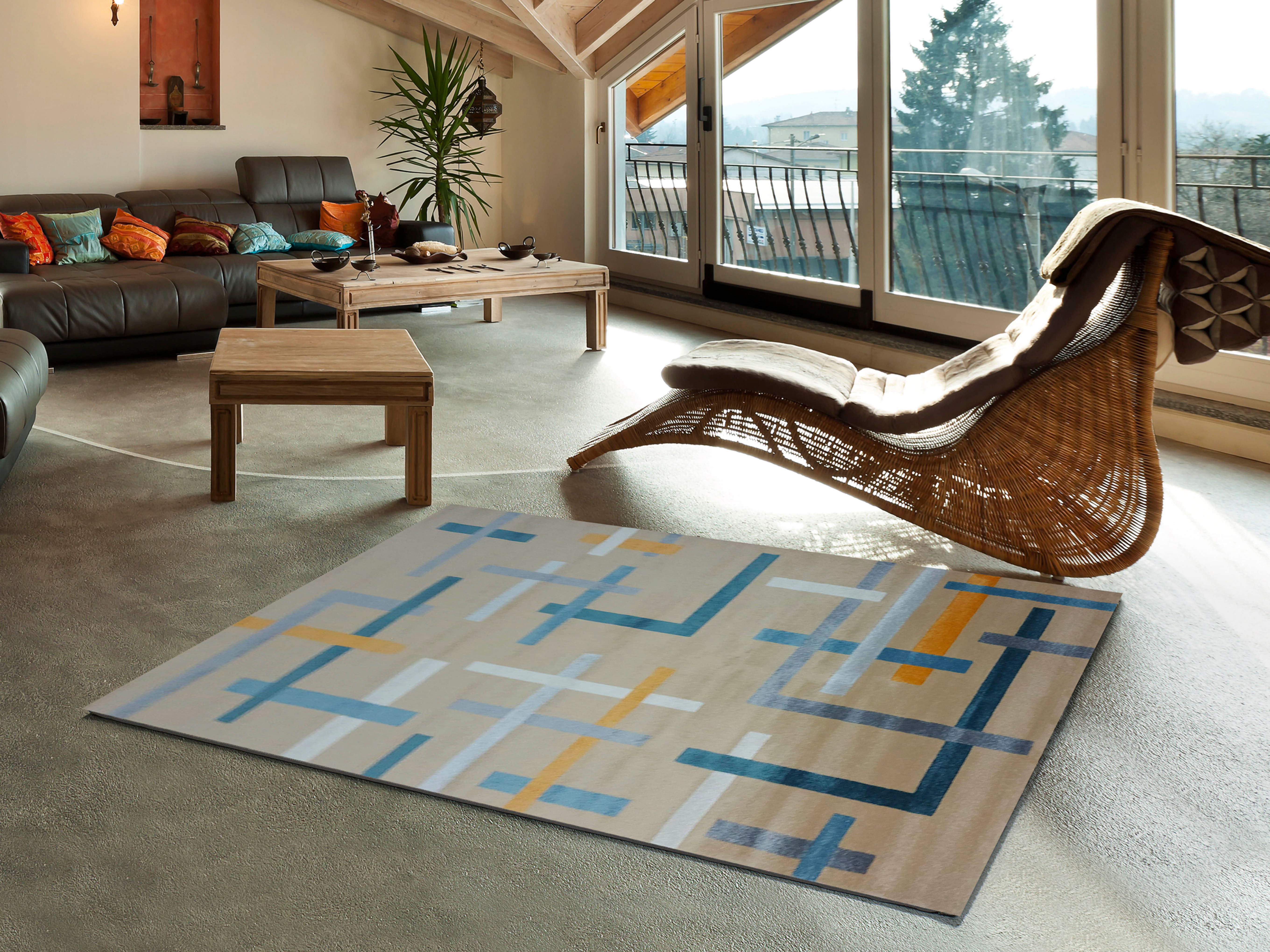 ALFOMBRA SUPER MODERNA RAYAS SUAVE 5116