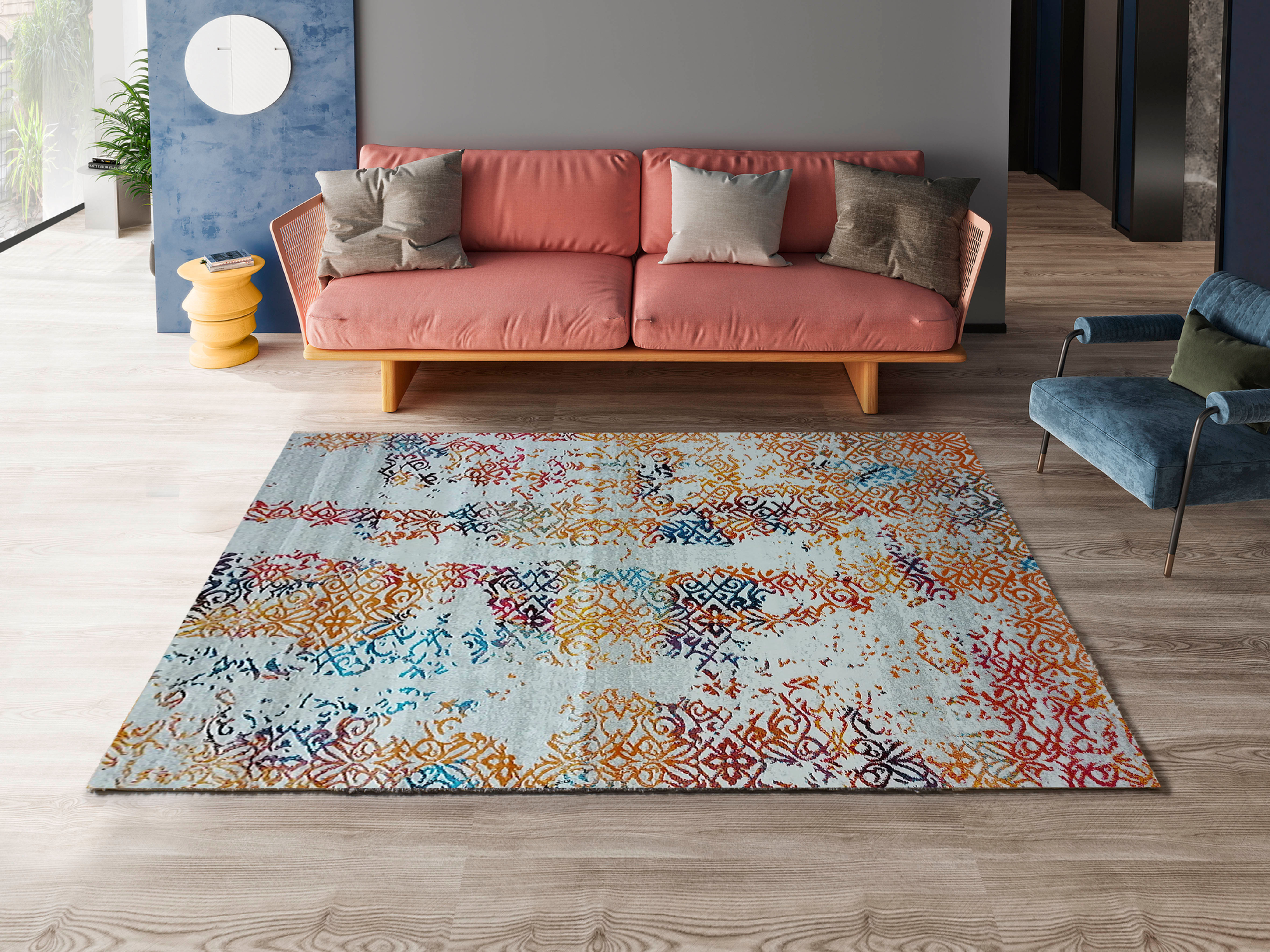 ALFOMBRA MODERNA COLORIDA SUAVE 5244