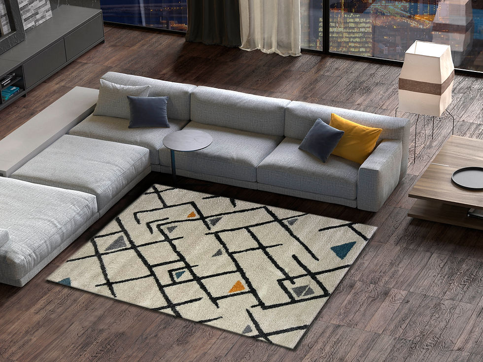 Miniatura: ALFOMBRA MODERNA DISEÑO GEO 6134