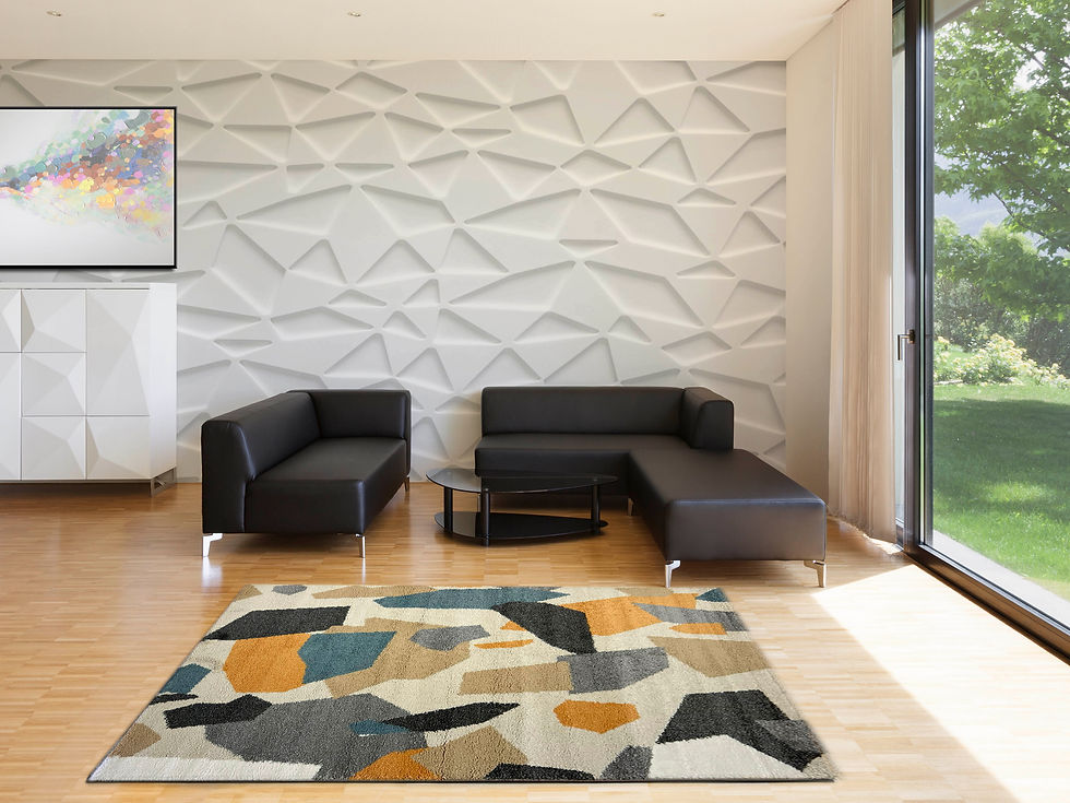 ALFOMBRA MODERNA FIGURAS COLORIDA 6211