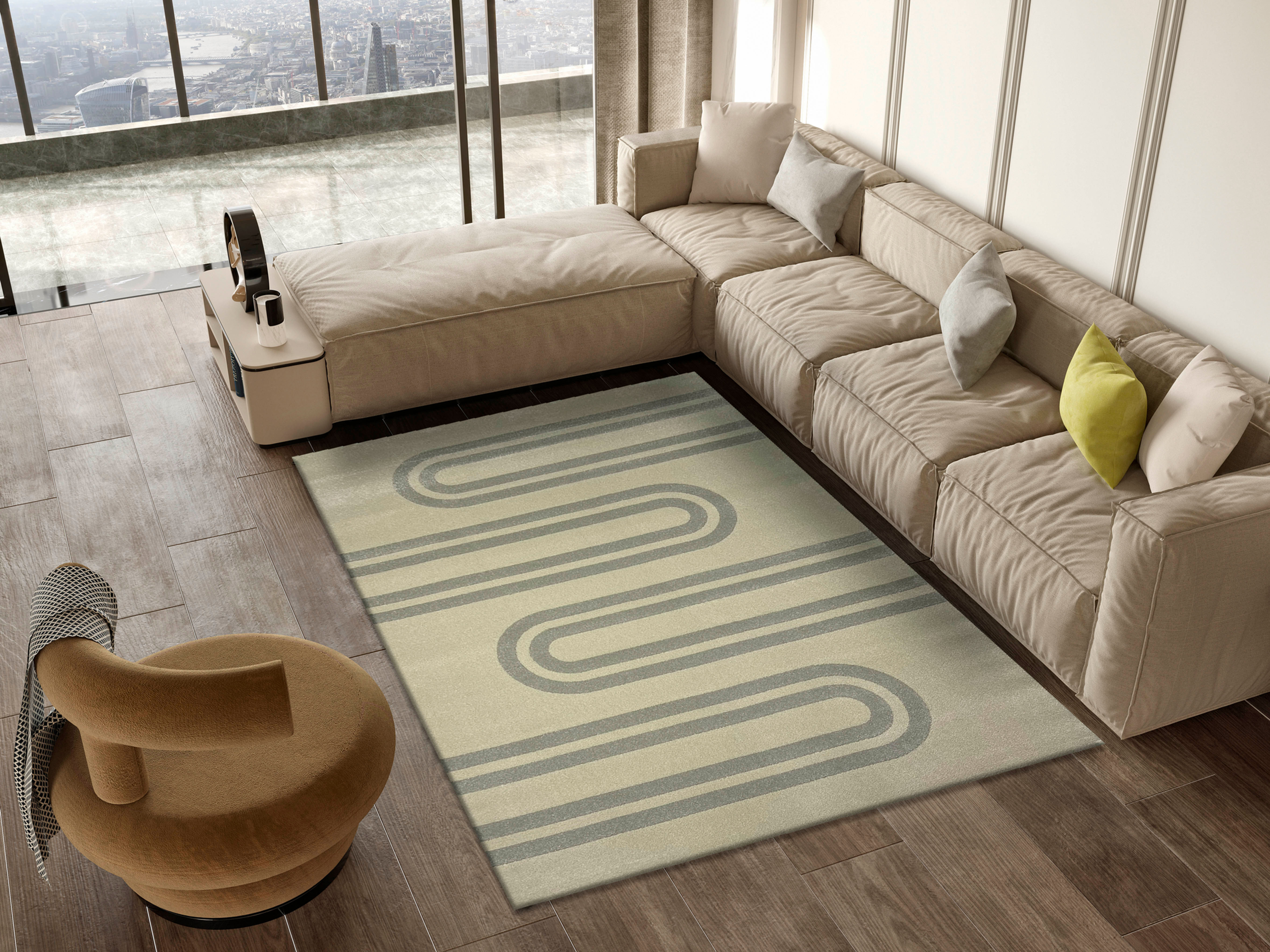 ALFOMBRA MODERNA ONDAS SUAVE 6494