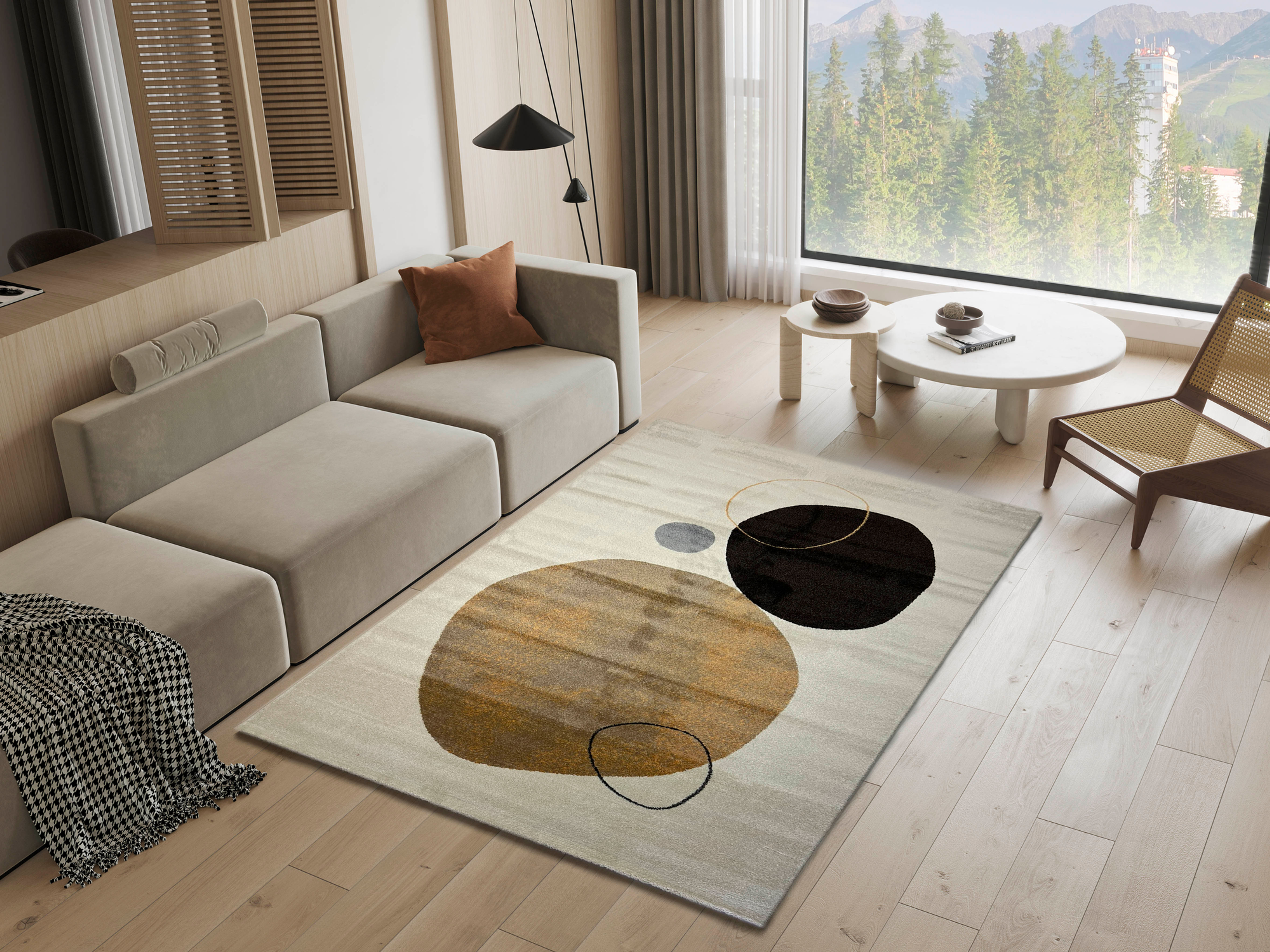 ALFOMBRA MODERNA FIGURAS LIVING 6208