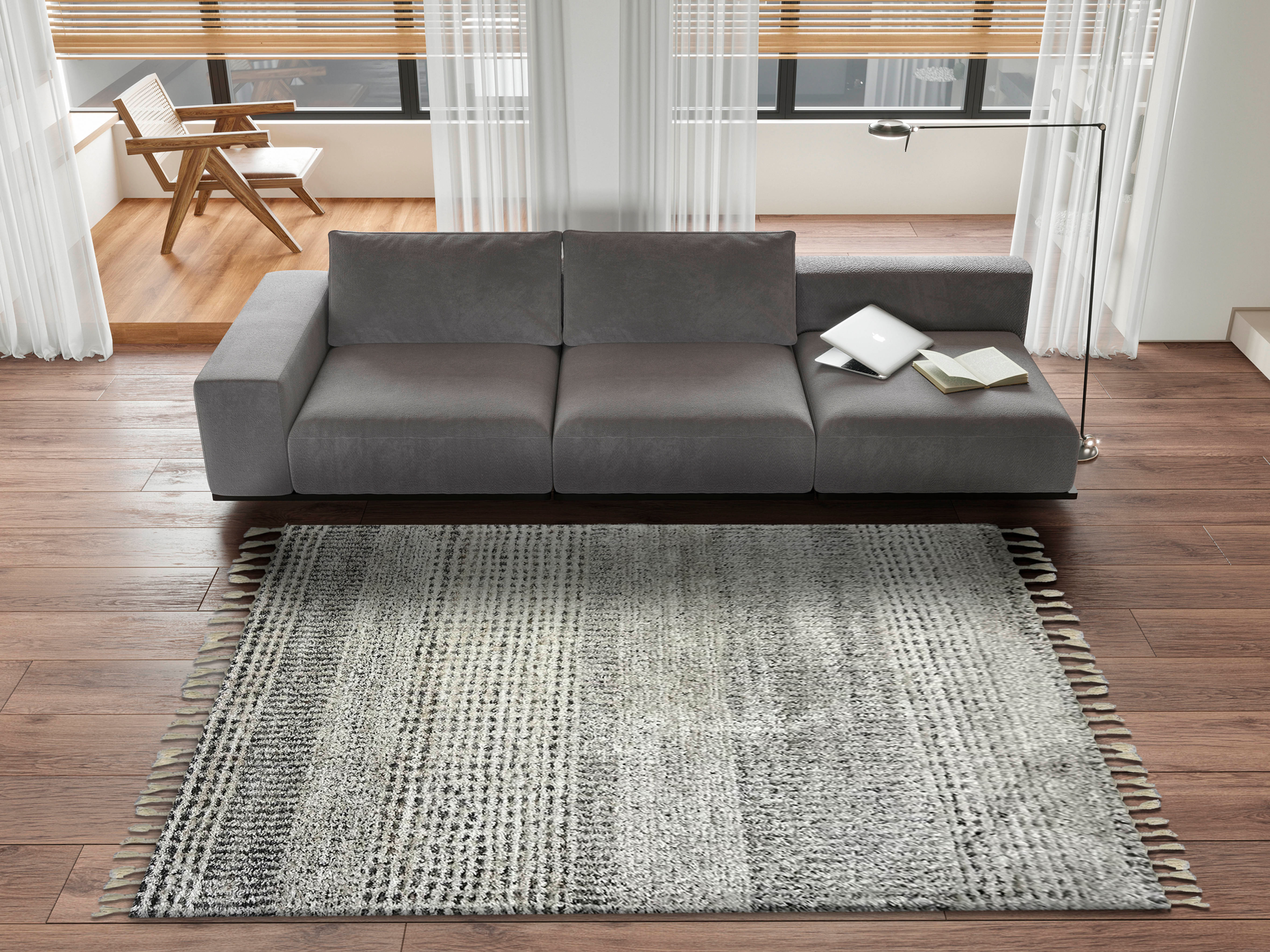 ALFOMBRA MODERNA VINTAGE FLECOS 6481