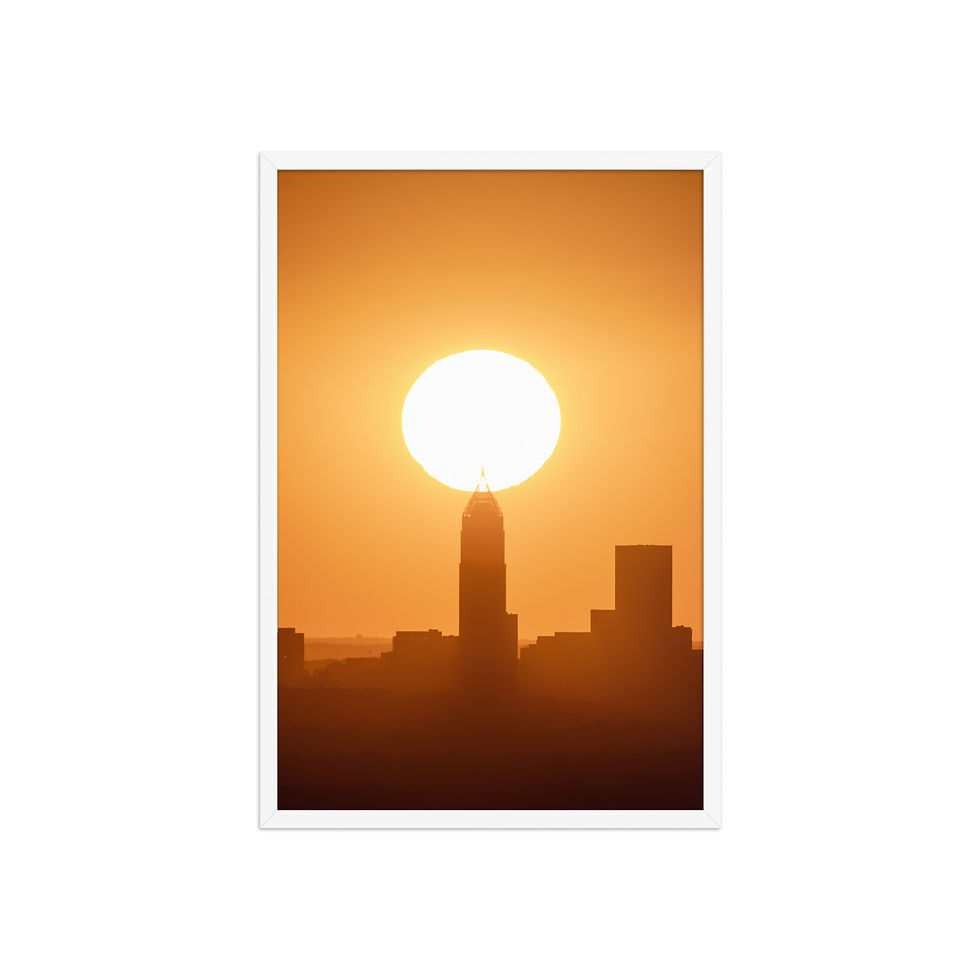 Thumbnail: Sun Over Bank of America Plaza Framed poster