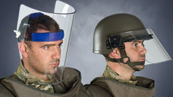 Demining helmet and visor