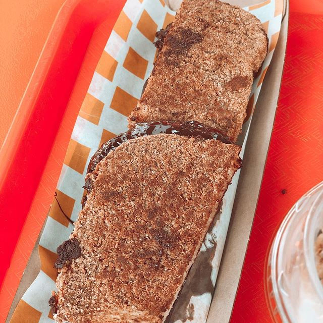 s'mores french toast sandwich from woody's lunch box in hollywood studios