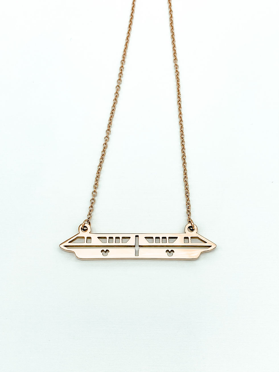 Thumbnail: mouse mover necklace in rose gold