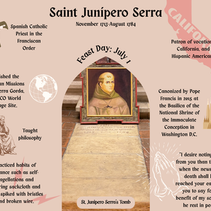 Information regarding Saint Junípero Serra