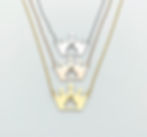 ever after necklace in silver, rose gold, and gold