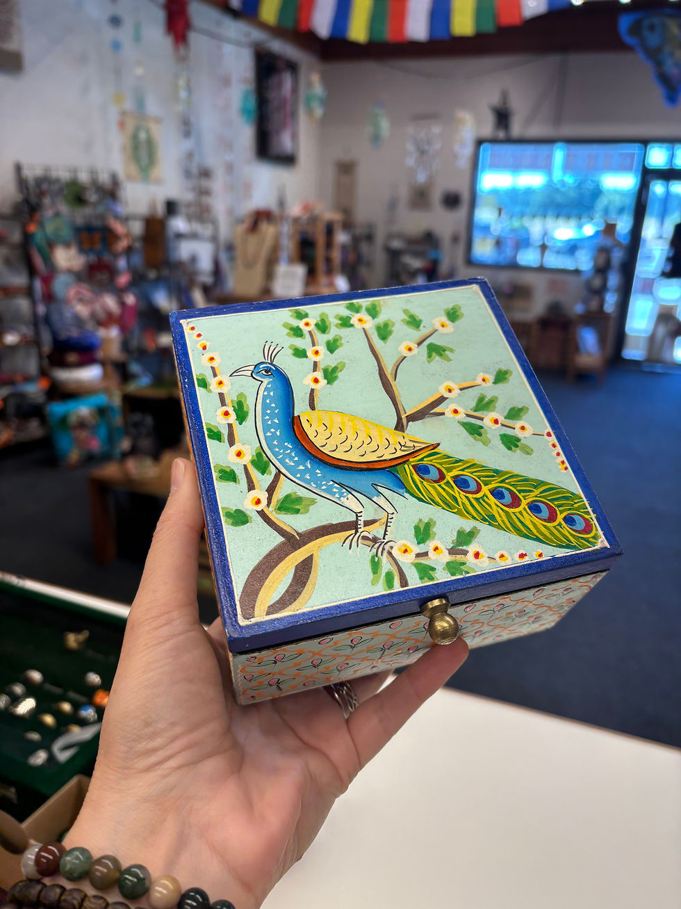 Thumbnail: Wood Peacock Box