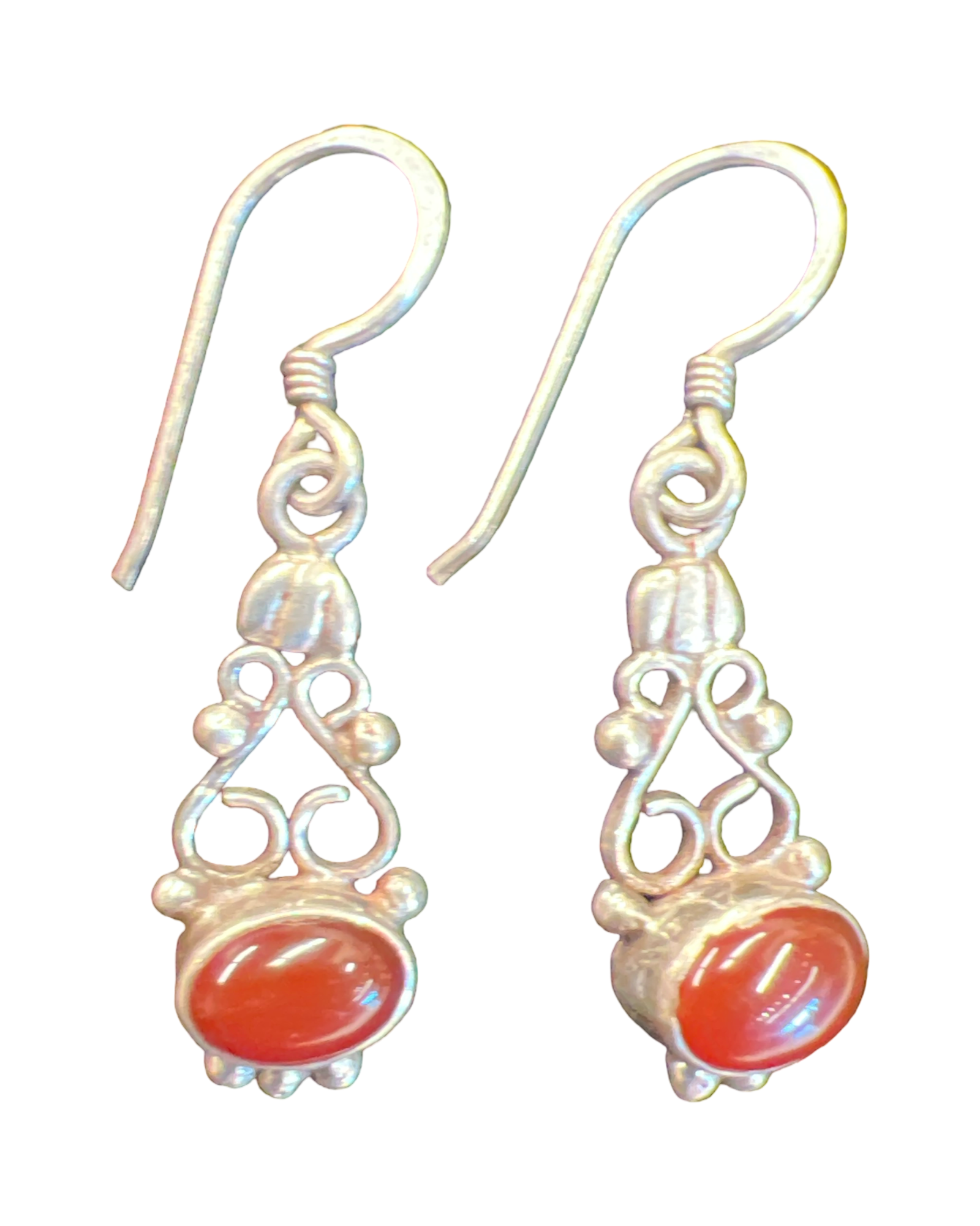 Sterling Silver Earrings w/ Gem Stone