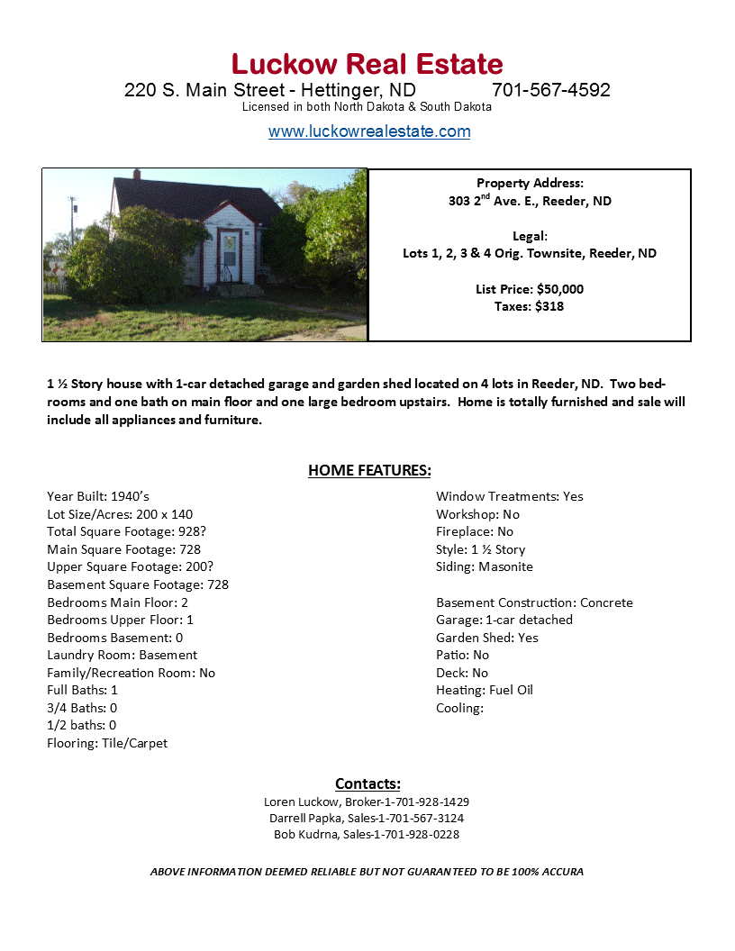 SOLD PROPERTIES/LAND luckowrealestate