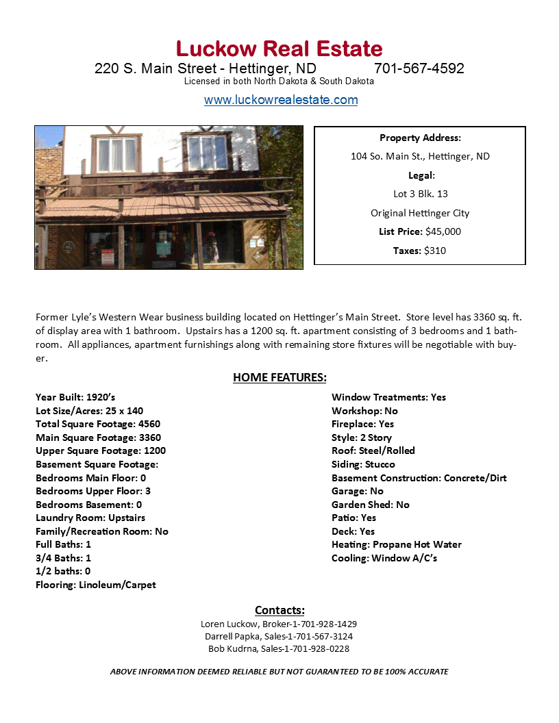 SOLD PROPERTIES/LAND luckowrealestate