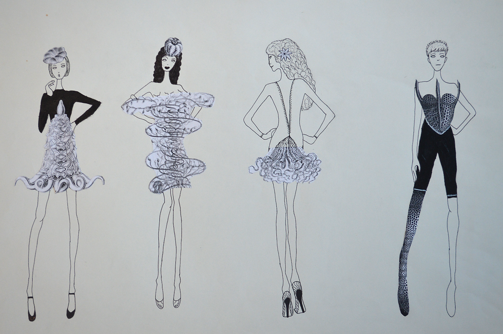Black & White Paint & Collage