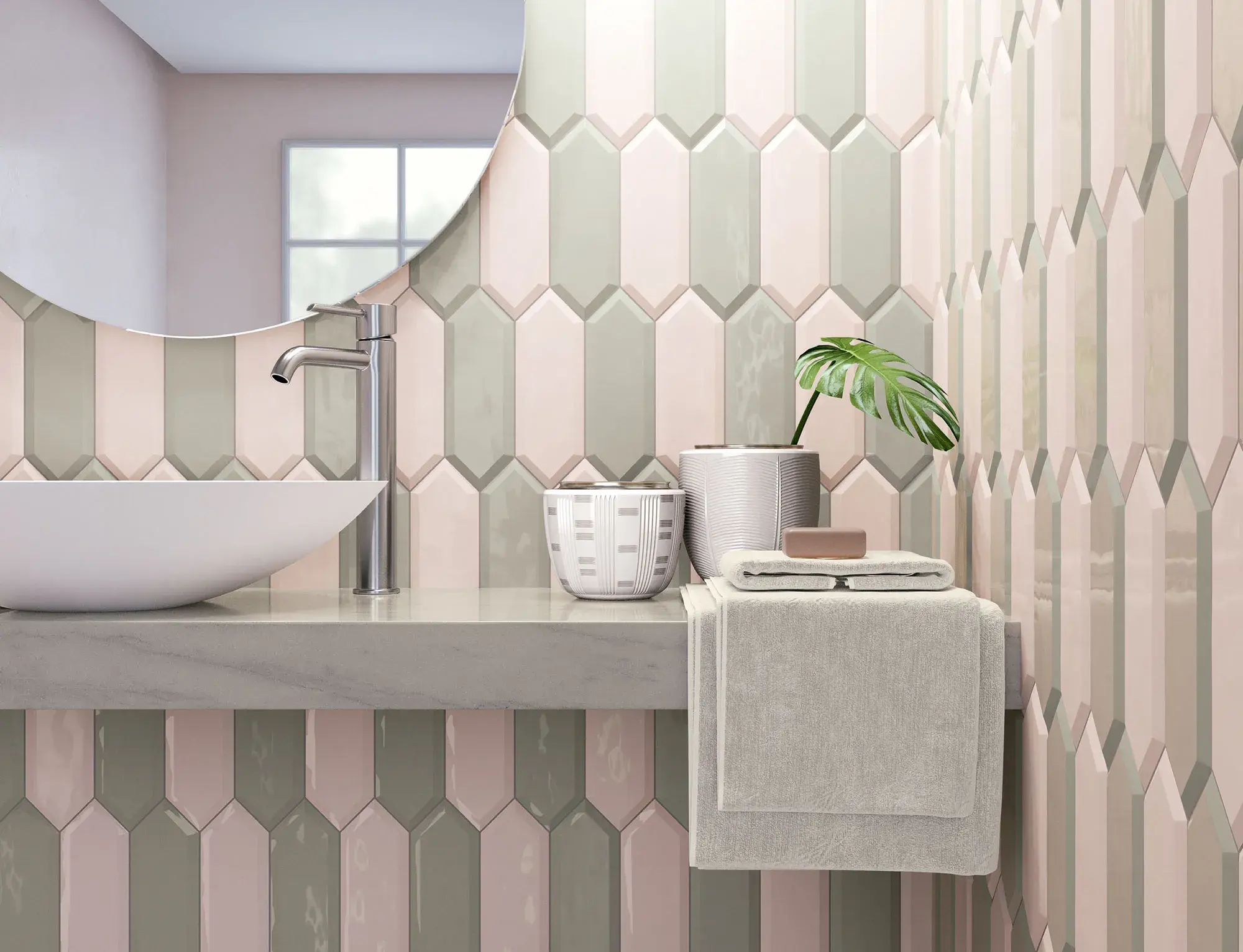 ZELLIGE PICKET BEVELED 10 X 30 CM