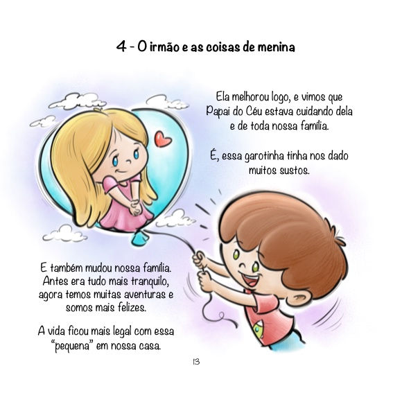Miniatura: Minha Irmã Chegou (livro impresso) Coleção Calebe e Núria
