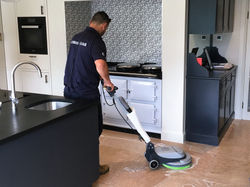 Stone floor polishing