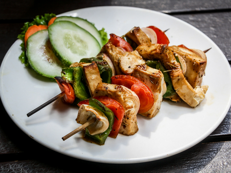 שיפוד קוביות טופו למנגל צמחוני - טבעוני