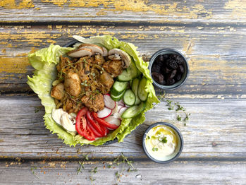 שווארמה פטריות ועשבי תיבול צמחונית - טבעונית ובשרית - לכבוד היום השווארמה - 15.10