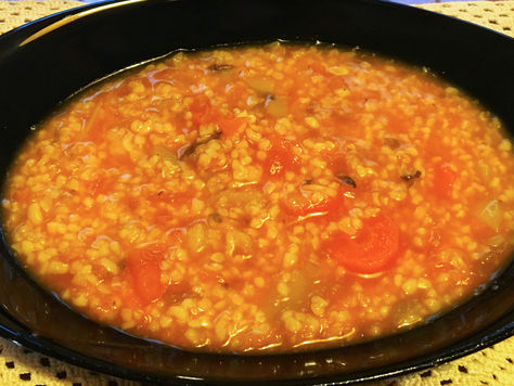 מרק ירקות ובורגול