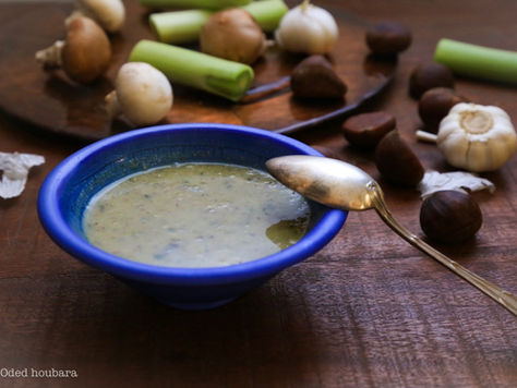 מרק ערמונים וכרישה