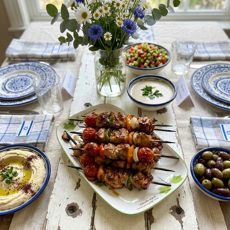 שיפודי פרגית בנינג'ה גריל /במחבת פסים /מנגל
