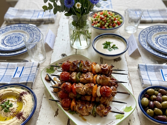 שיפודי פרגית בנינג'ה גריל /במחבת פסים /מנגל