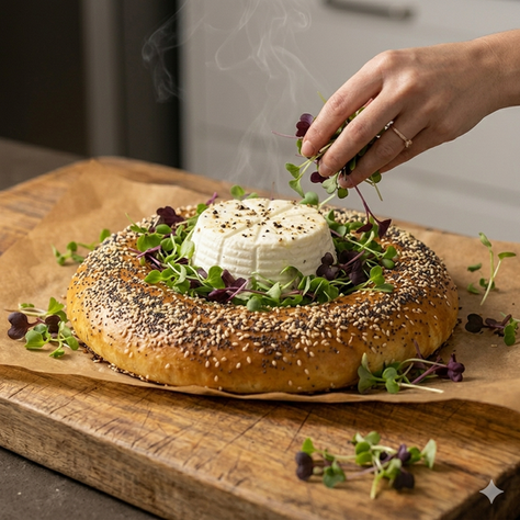 כתר שמרים מלוח במילוי גבינת ריקוטה אפויה