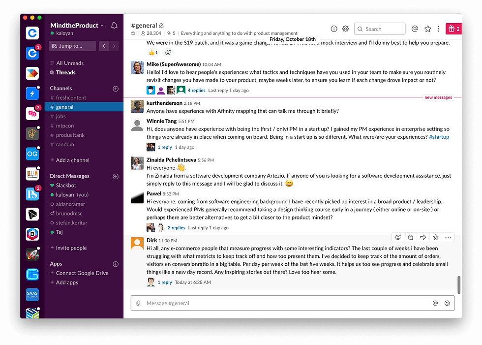Mind the Product - Slack communities for product managers