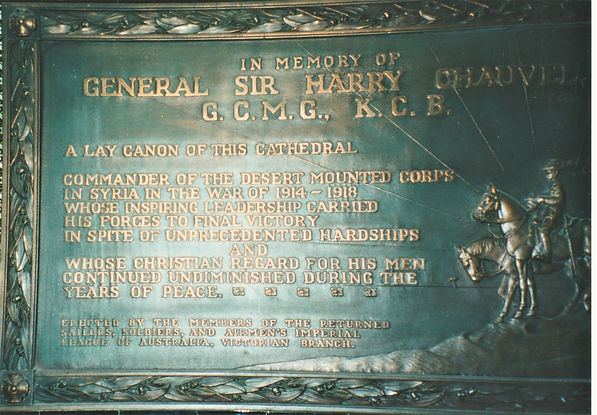 THE MEMORIAL TO CHAUVEL IN ST PAUL'S CAT