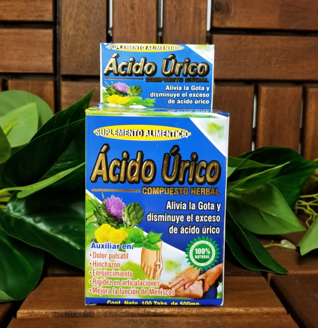 Ácido Úrico Alivia la Gota y disminuye el exceso de ácido úrico 100% Natural *Co