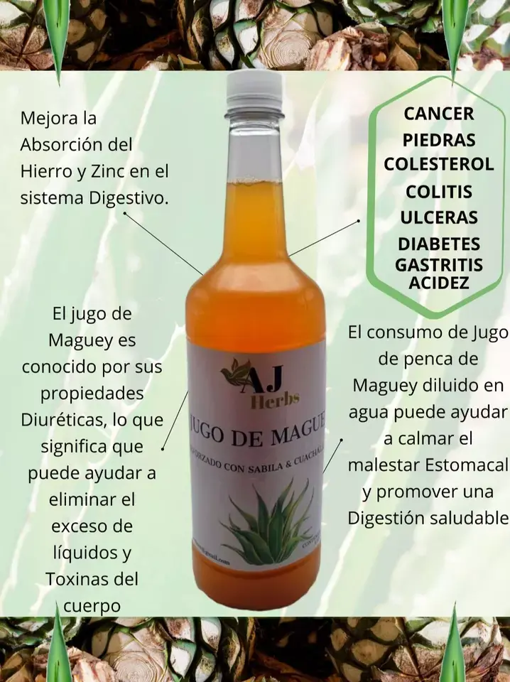Miniatura: Jugo de Maguey Reforzado con Sabila & Cuachalalate 1lt.