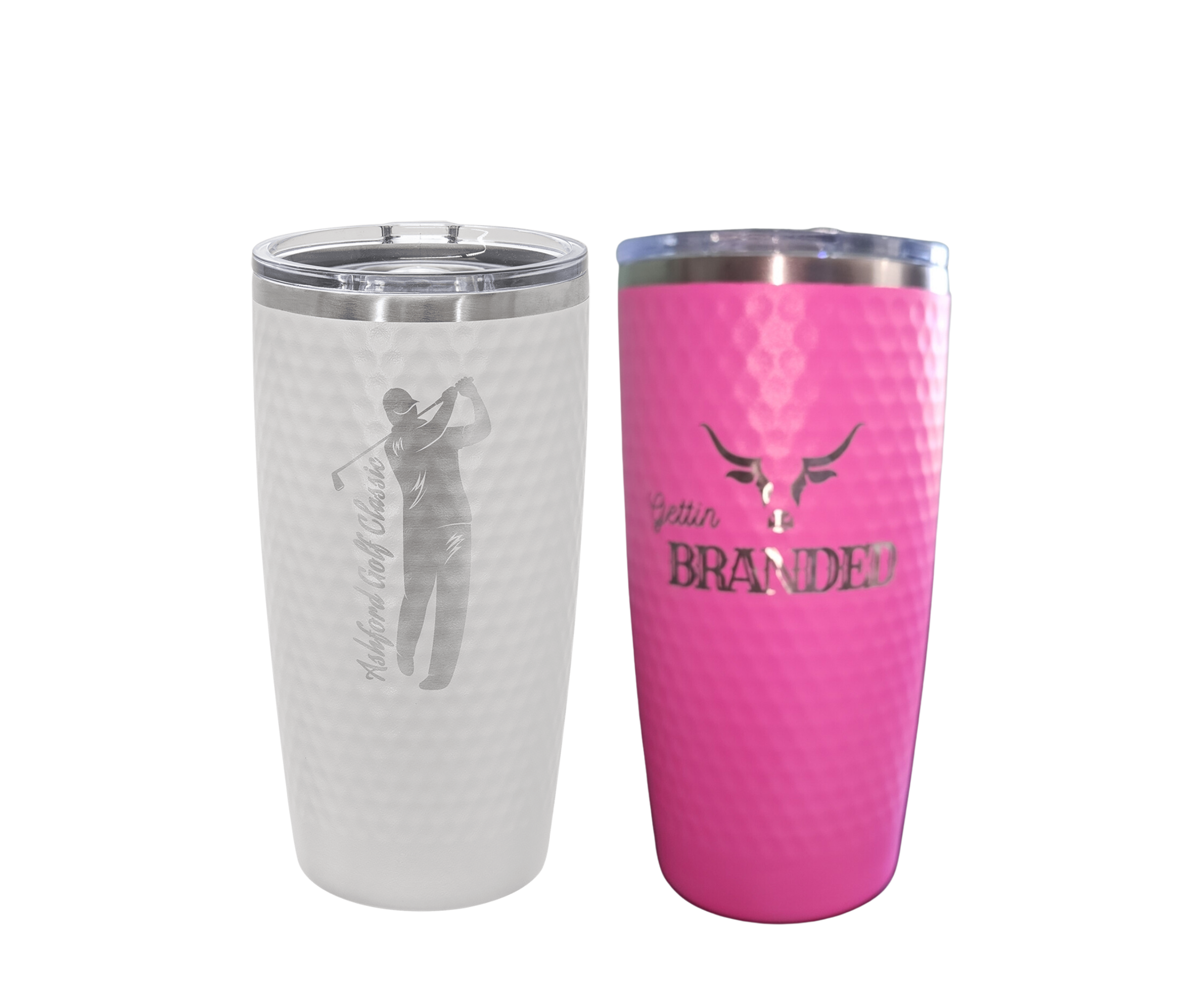 Polar Camel 20 oz. Golf Tumbler with Dimples and Slider Lid