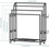 Thumbnail: 4 Tier Hanging Rack with storage shelf and 6 hanging hooks