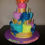 Thumbnail: Birthday Washcloth Cake with Neon Colors and Butterflies