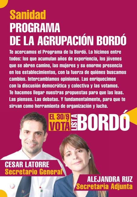 El programa de la Bordó