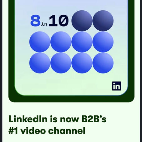 LinkedIn Has Beaten YouTube As The #1 B2B Video Platform.