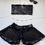 Thumbnail: READY TO SHIP black shine floaty shorts and bandeau set (8) 