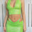 Thumbnail: Lime holo low rise mini skirt