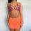 Thumbnail: Funky Sunset bikini set with coverup skirt and sleeves
