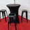 Thumbnail: Tolix Black Bar metal stool hire