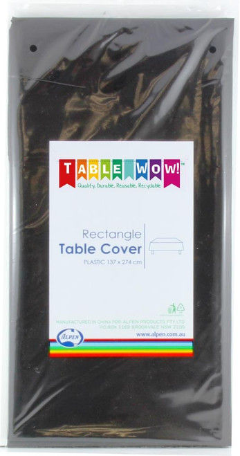 Thumbnail: Plastic Table Cloth cover disposable  137x274cm (White or Black)