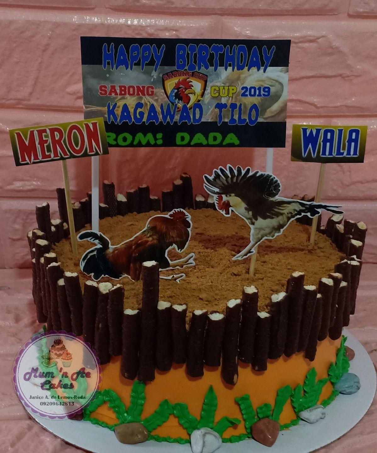 Sabong/Cockfight Themed Cake